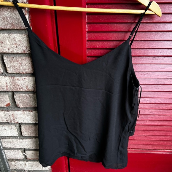 Lily white Francesca’s black side tie skinny strap tank top - women’s medium - Picture 6 of 8